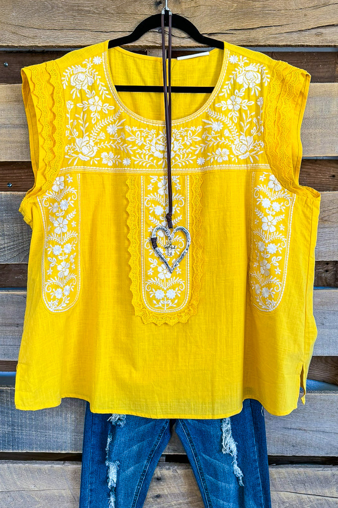 Kindest Regards Top - Marigold Ivory - 100% COTTON - SALE