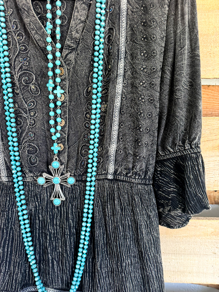 One More Chance Tunic - Charcoal