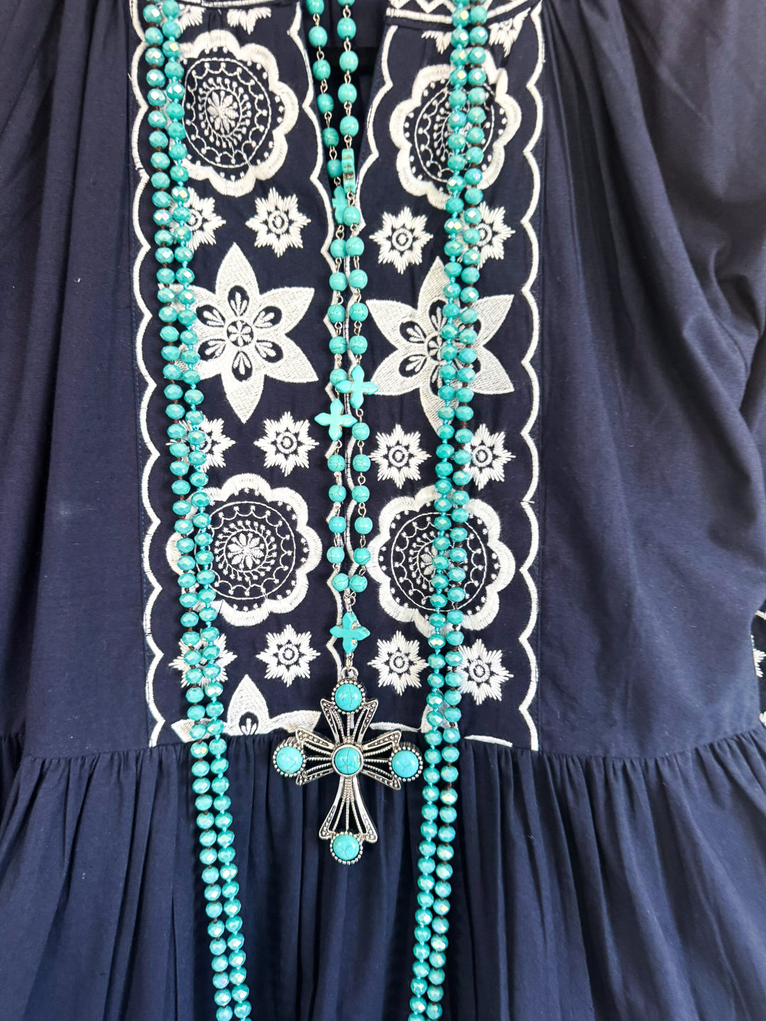 AHB EXCLUSIVE: Move With A Purpose Tunic -  Navy - 100% COTTON