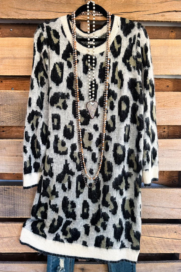 Curiously Yours Sweater Dress - Cream Mix