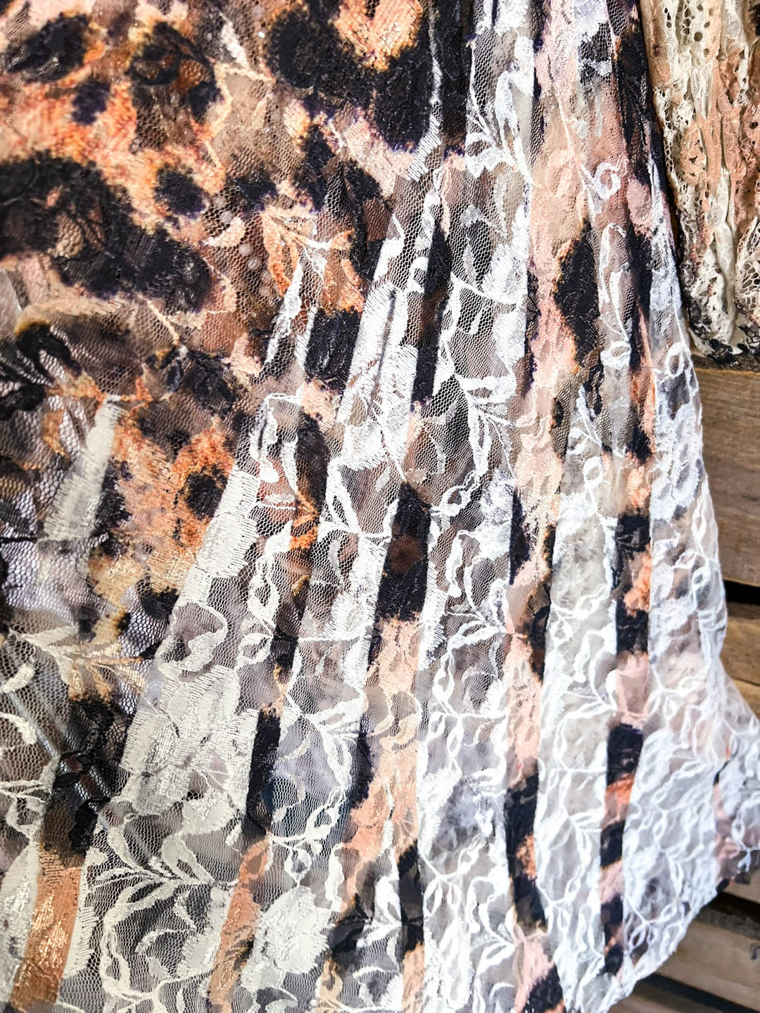AHB EXCLUSIVE: All The While Oversized Vest - Denim/Leopard - 100% COTTON