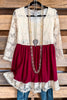 Metro Treasure Tunic - Crimson - 100% COTTON