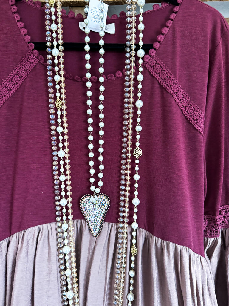 Majestic Moments Dress - Crimson - SALE