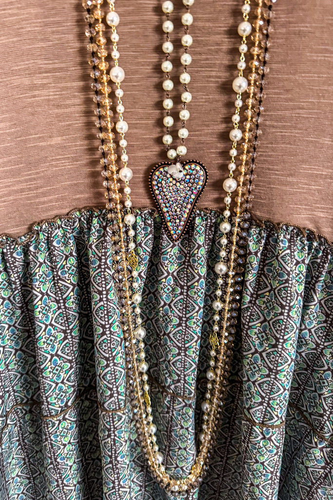 Something A Little Extra Tunic/Dress - Multi Teal