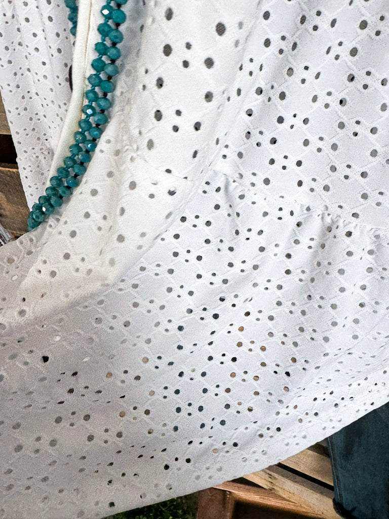 Eyelet Babydoll Tunic - White