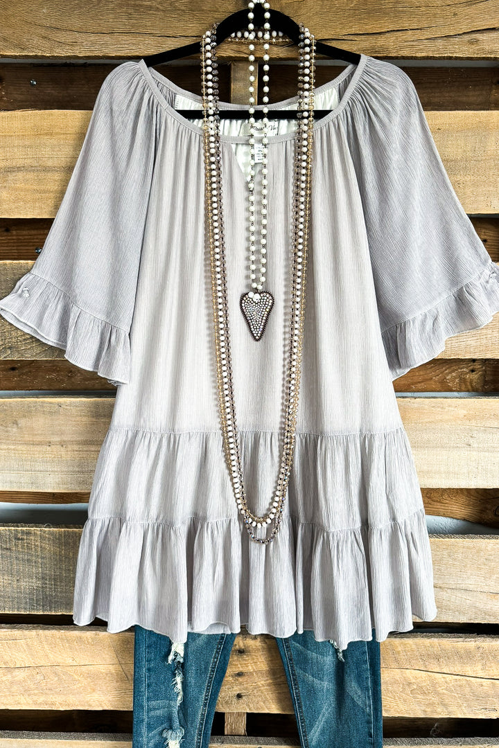 Rare Beauty Tunic - Light Grey - SALE