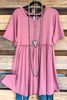 Solid Glance Tunic - Baby Pink