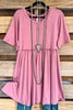 Solid Glance Tunic - Baby Pink