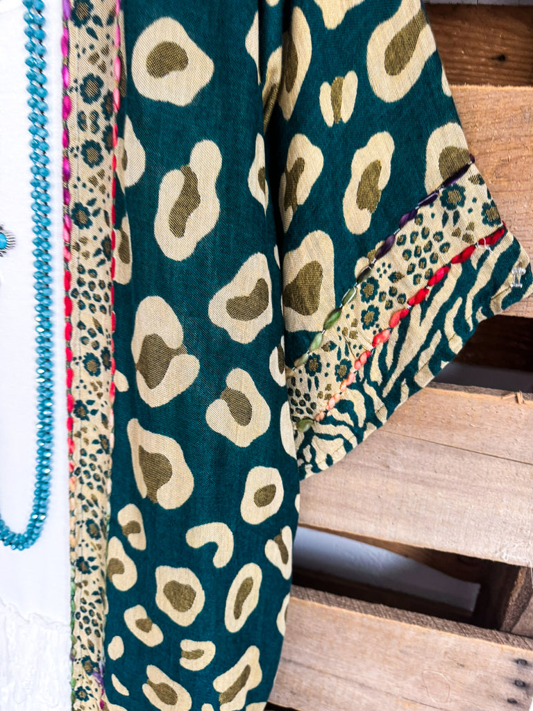 AHB EXCLUSIVE: Characteristic Of The Heart Thick Stich Duster - Teal Green/Gold