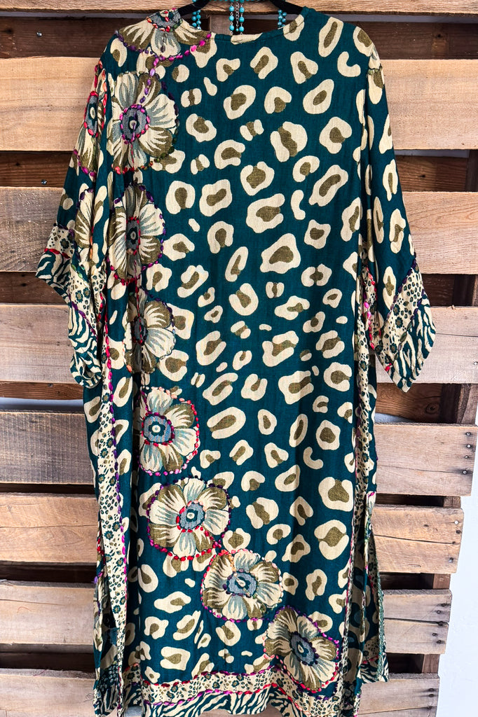 AHB EXCLUSIVE: Characteristic Of The Heart Thick Stich Duster - Teal Green/Gold