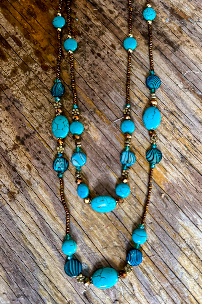 Moonlight Muse Necklace - Aqua