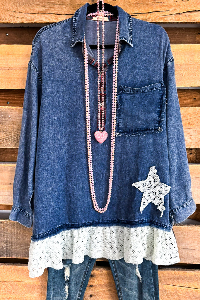 Ready To Recharge Oversized Tunic - Denim - SALE
