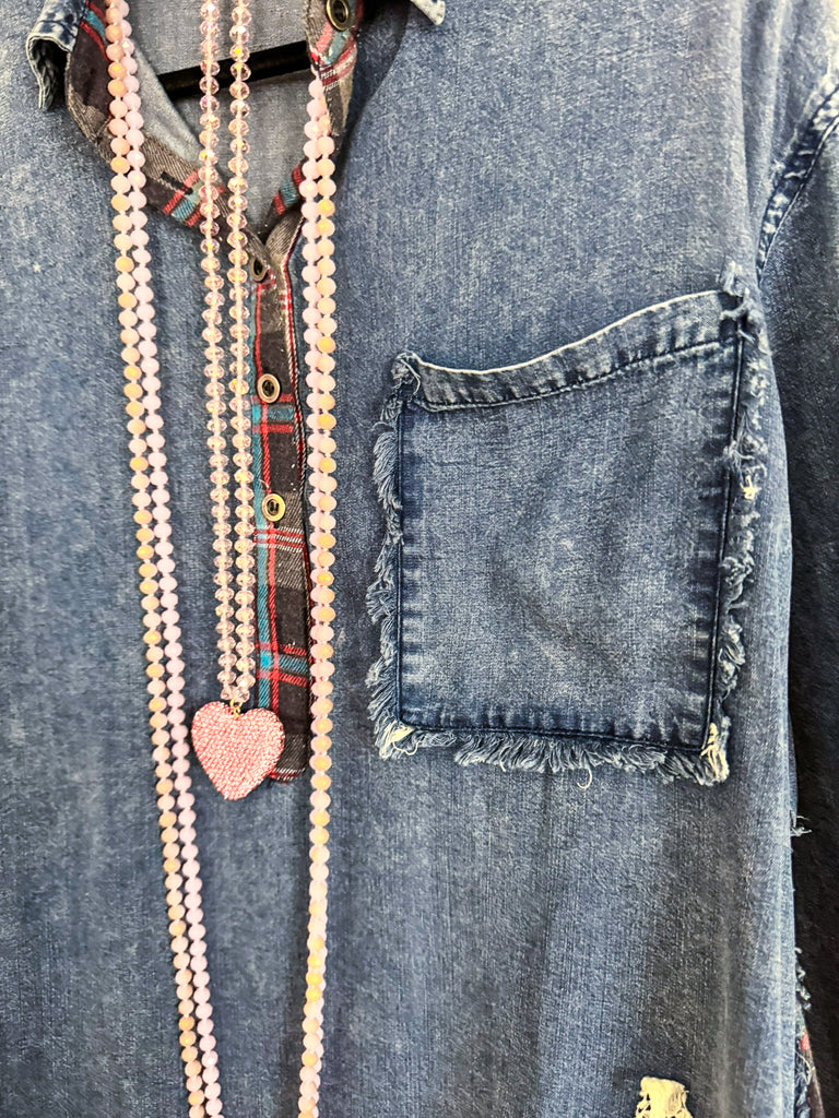 Ready To Recharge Oversized Tunic - Denim - SALE