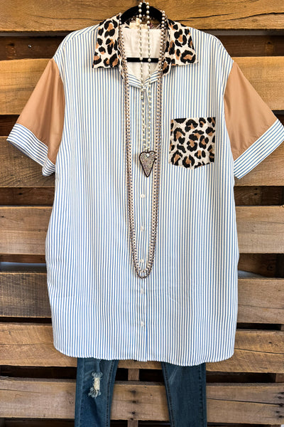 Perfect Company Tunic Dress - Blue