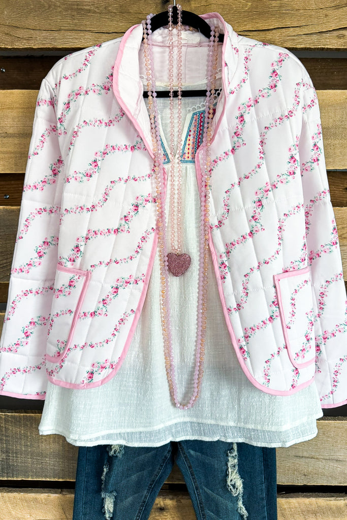 Rose Whisper Quilted Jacket - Pink - SALE