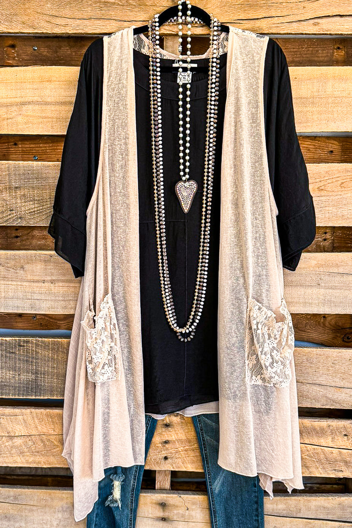 Thinking Twice Vest - Nude - SALE