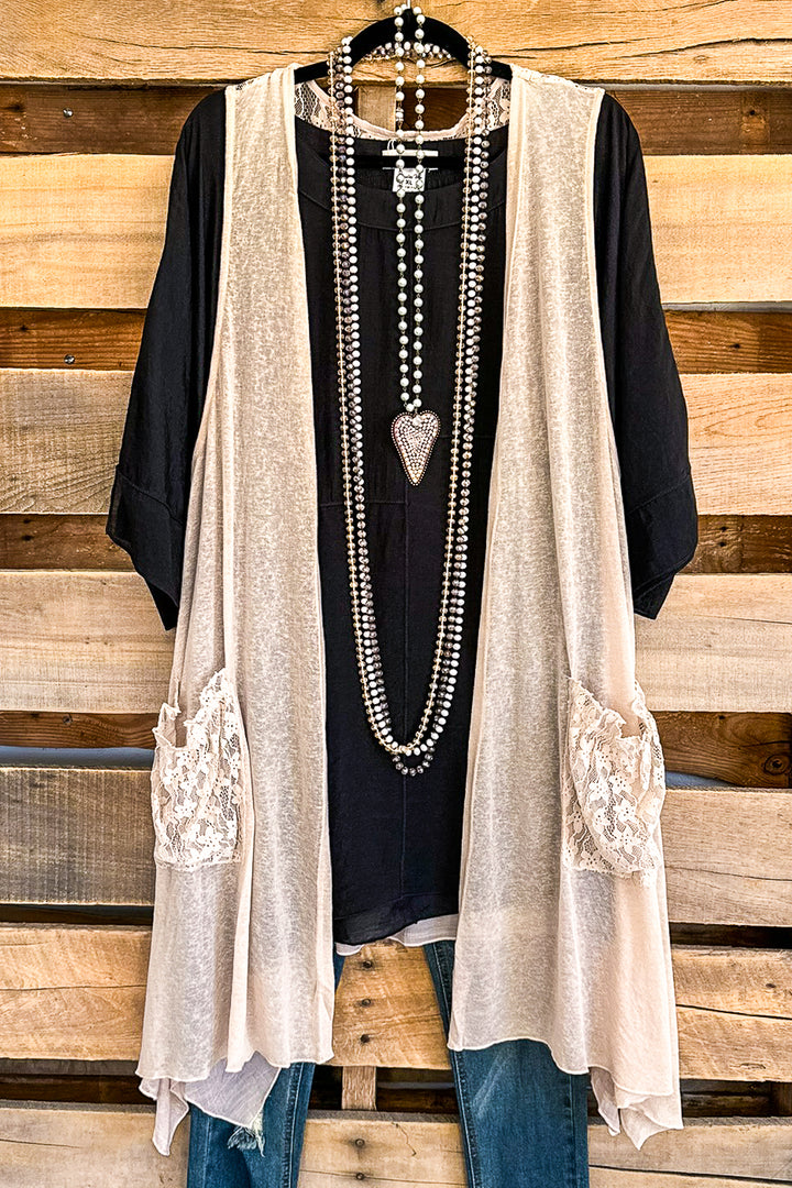 Thinking Twice Vest - Nude - SALE
