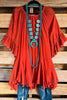 AHB EXCLUSIVE : The It Girl Oversized Loose Fitting Tunic - Rust