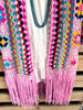 Spirit Strong Crochet Cardigan - Pink