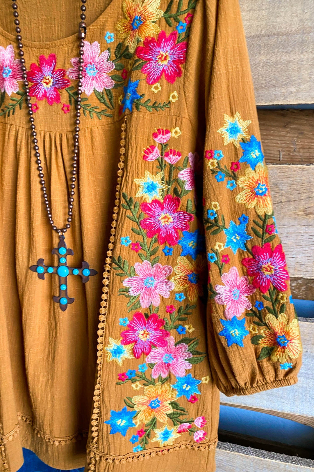 AHB EXCLUSIVE: Rest Your Love On Me Blouse - Marigold - 100% COTTON - SALE