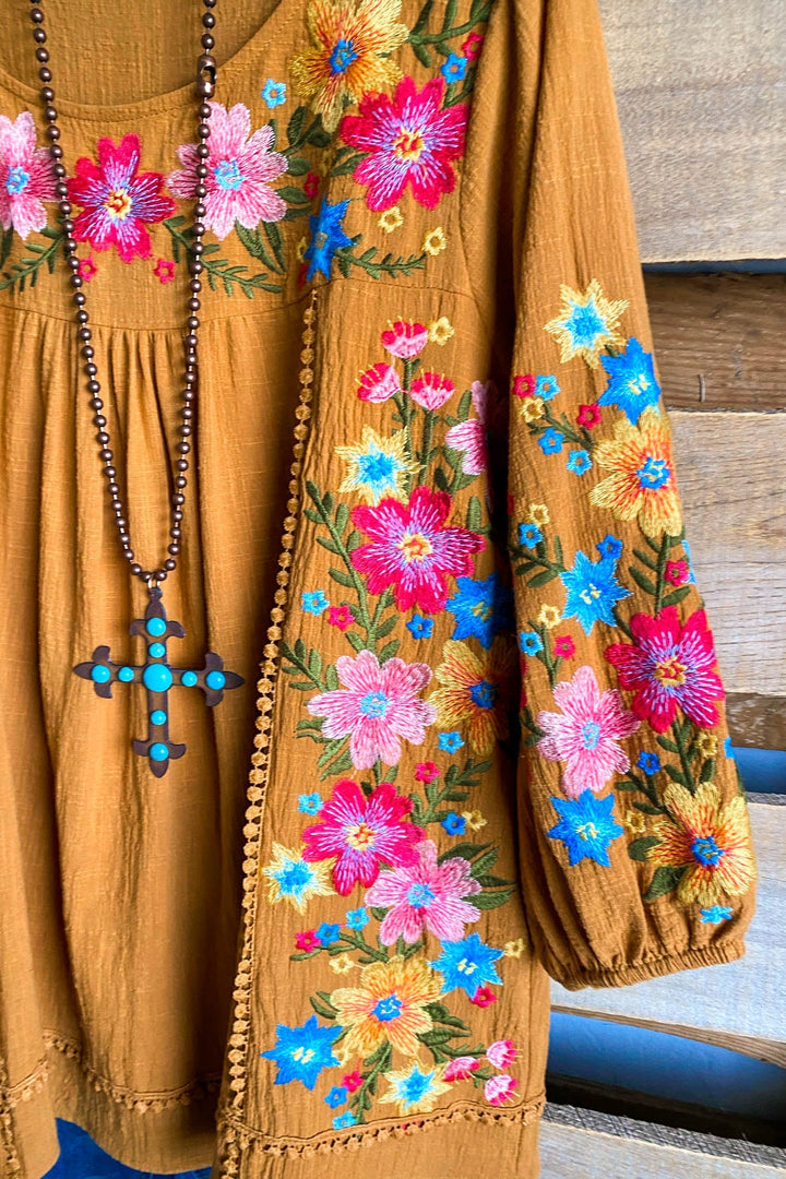 AHB EXCLUSIVE: Rest Your Love On Me Blouse - Marigold - 100% COTTON - SALE