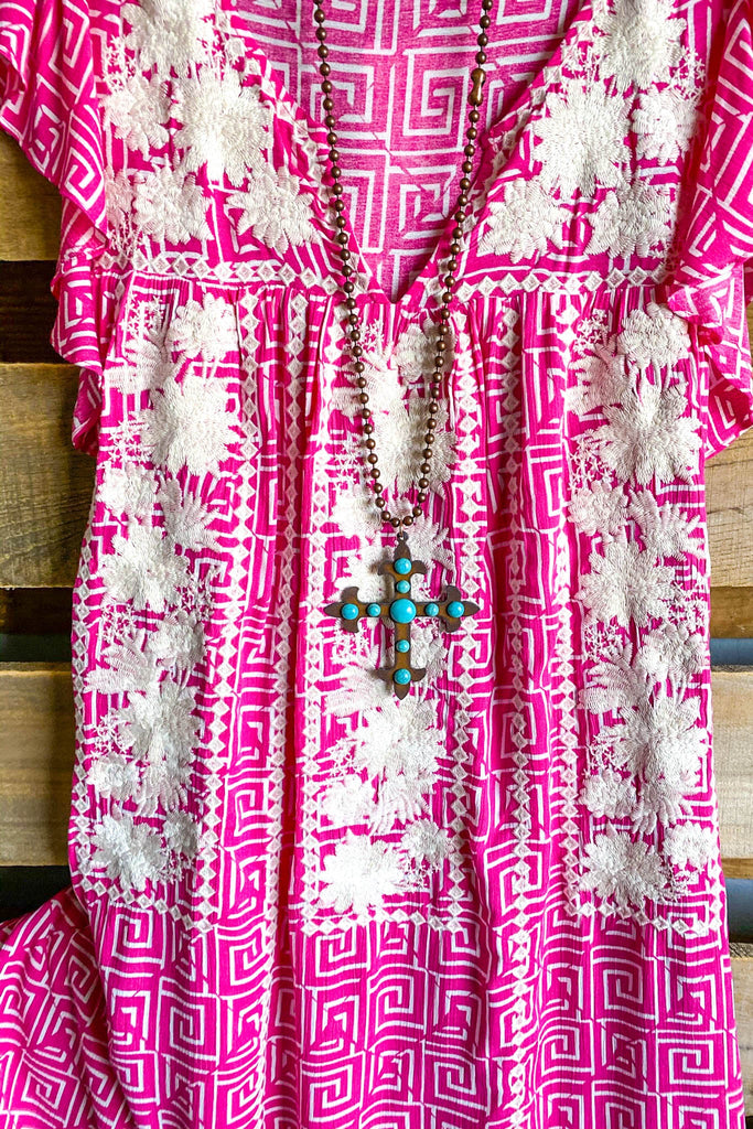 AHB EXCLUSIVE: Timeless Travels Dress - Hot Pink - SALE