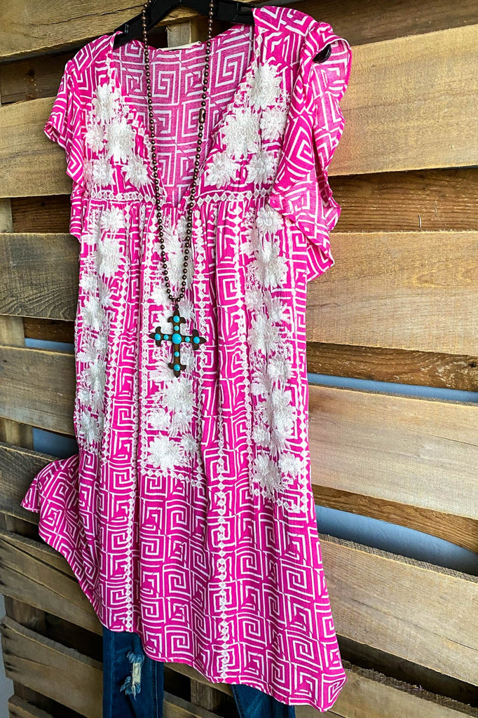 AHB EXCLUSIVE: Timeless Travels Dress - Hot Pink - SALE