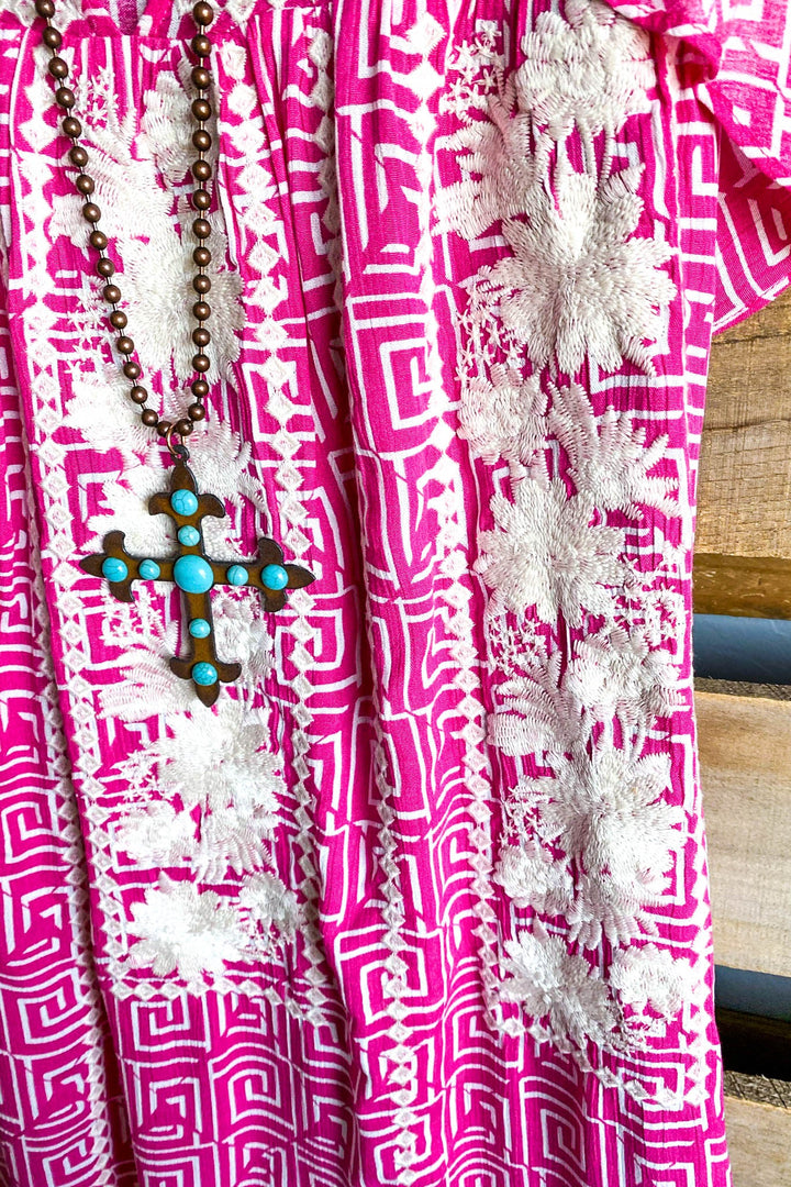 AHB EXCLUSIVE: Timeless Travels Dress - Hot Pink - SALE