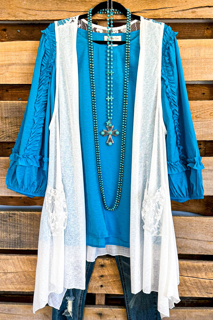 Thinking Twice Vest - White - SALE