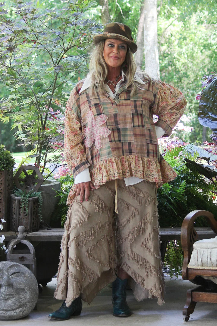 Around the Meadow Top - Tan - 100% Cotton