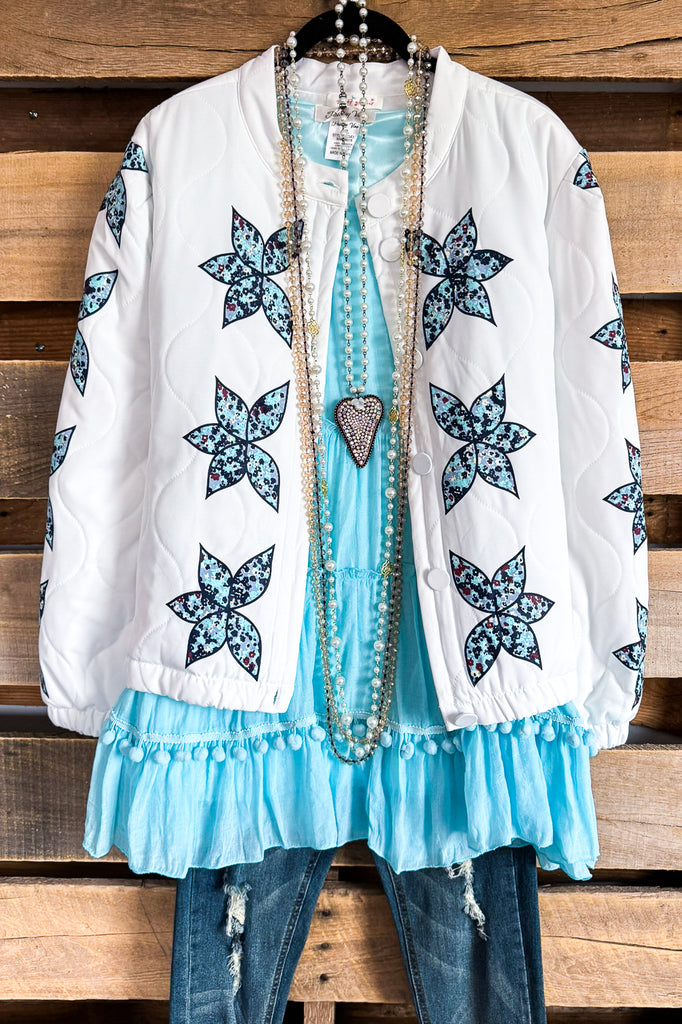 Timeless Charm Quilted Jacket - White - SALE