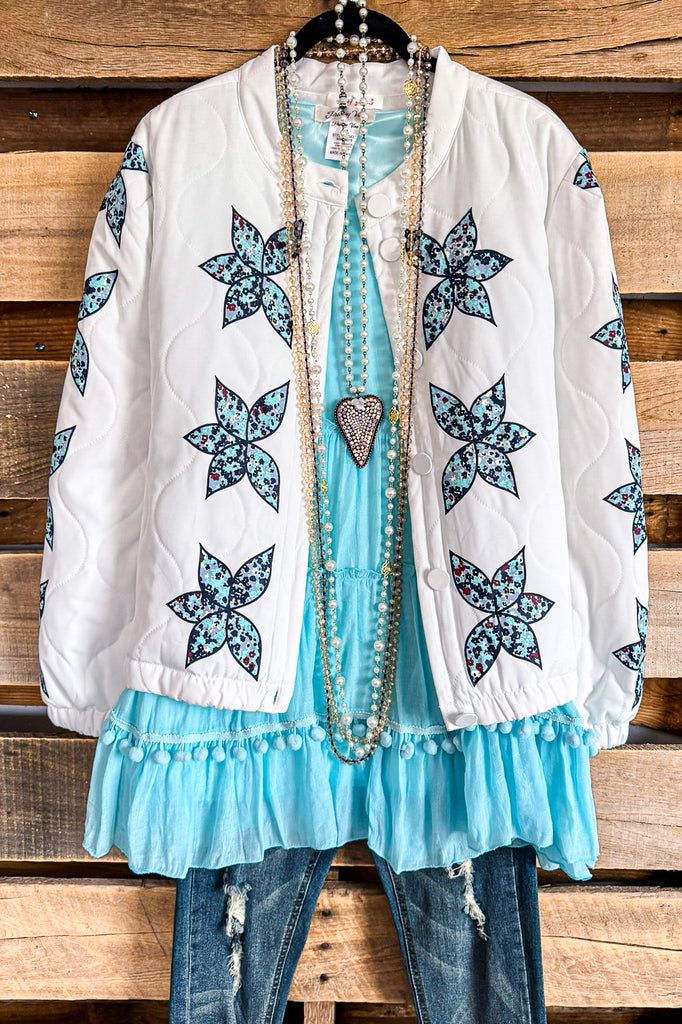 Timeless Charm Quilted Jacket - White - SALE