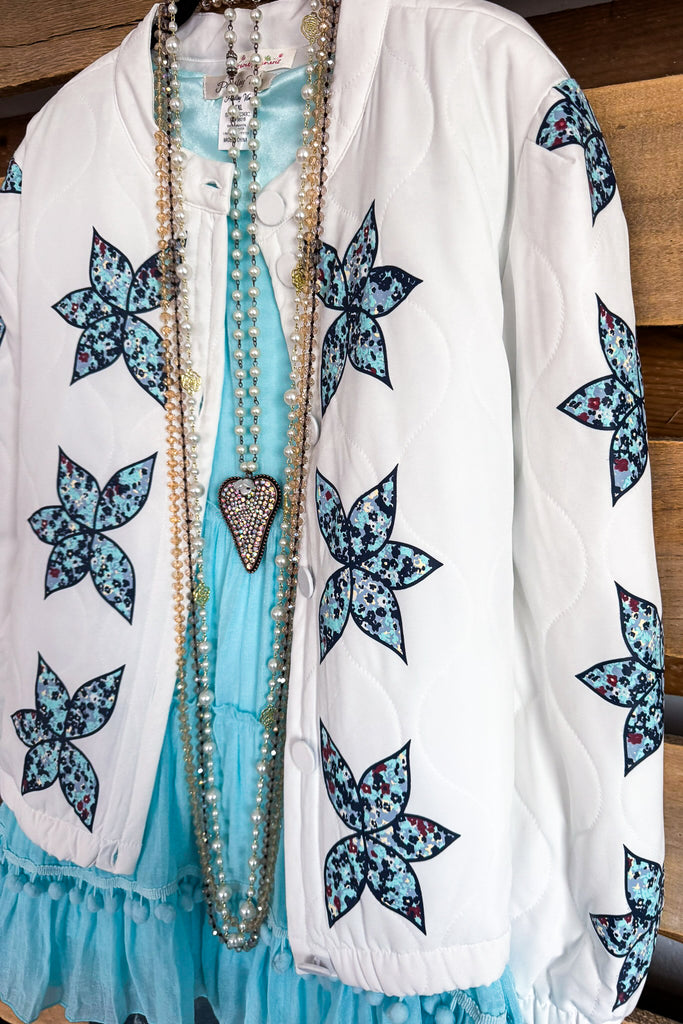 Timeless Charm Quilted Jacket - White - SALE