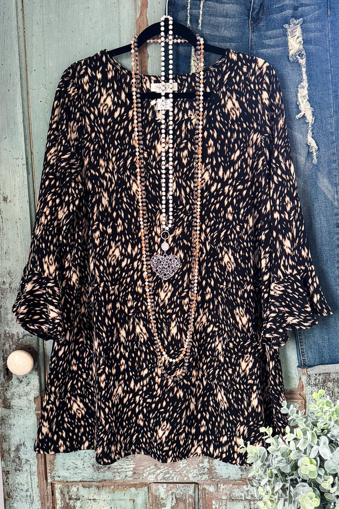 Persuade Me Now Tunic - Black (L AND XL)