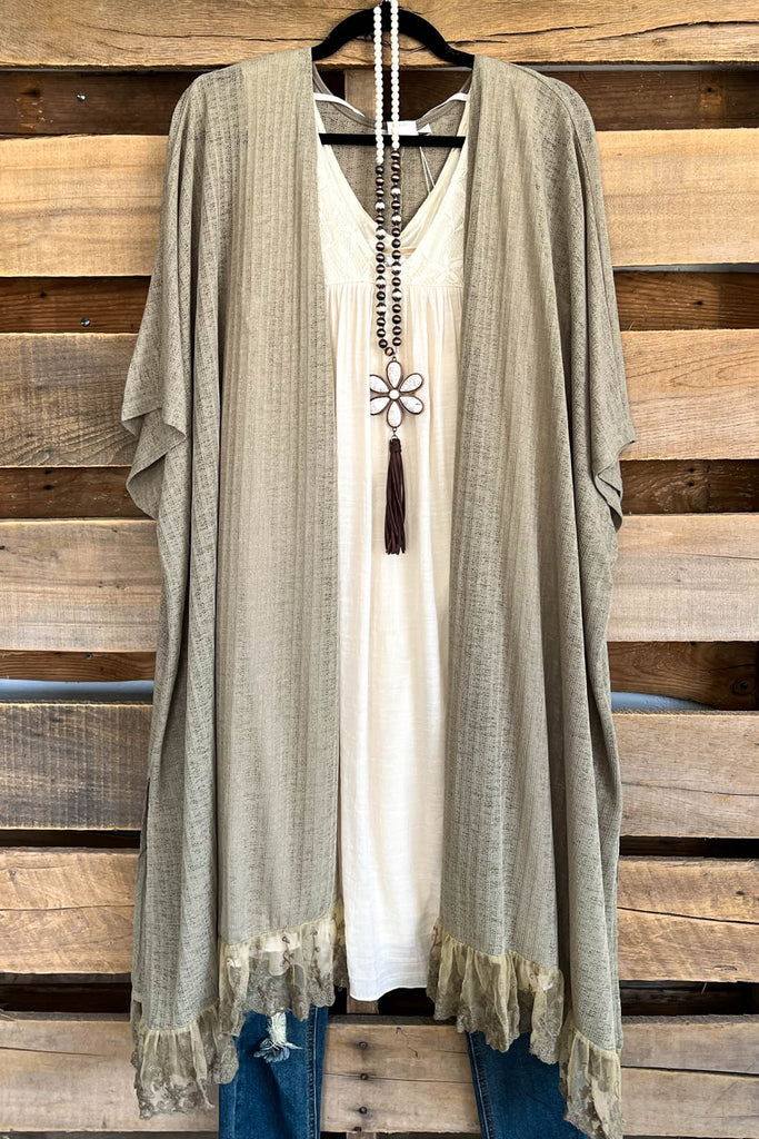 Full Of Promises Cardigan - Light Olive