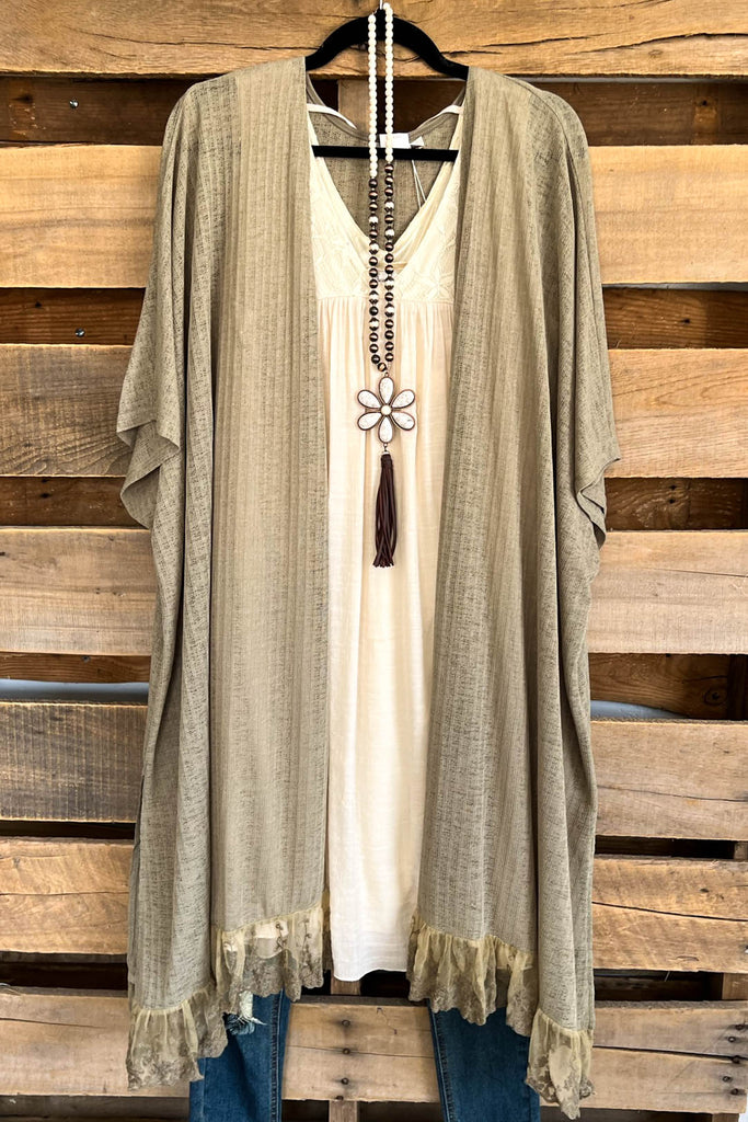 Full Of Promises Cardigan - Light Olive