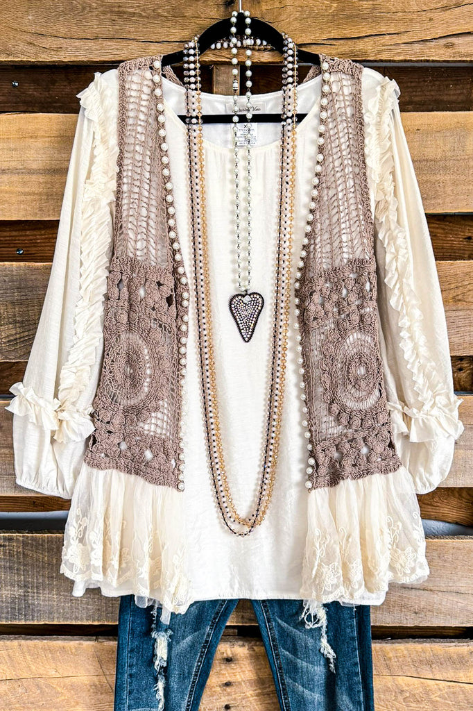 AHB EXCLUSIVE:  Only The Young Vest - Mocha -100% COTTON