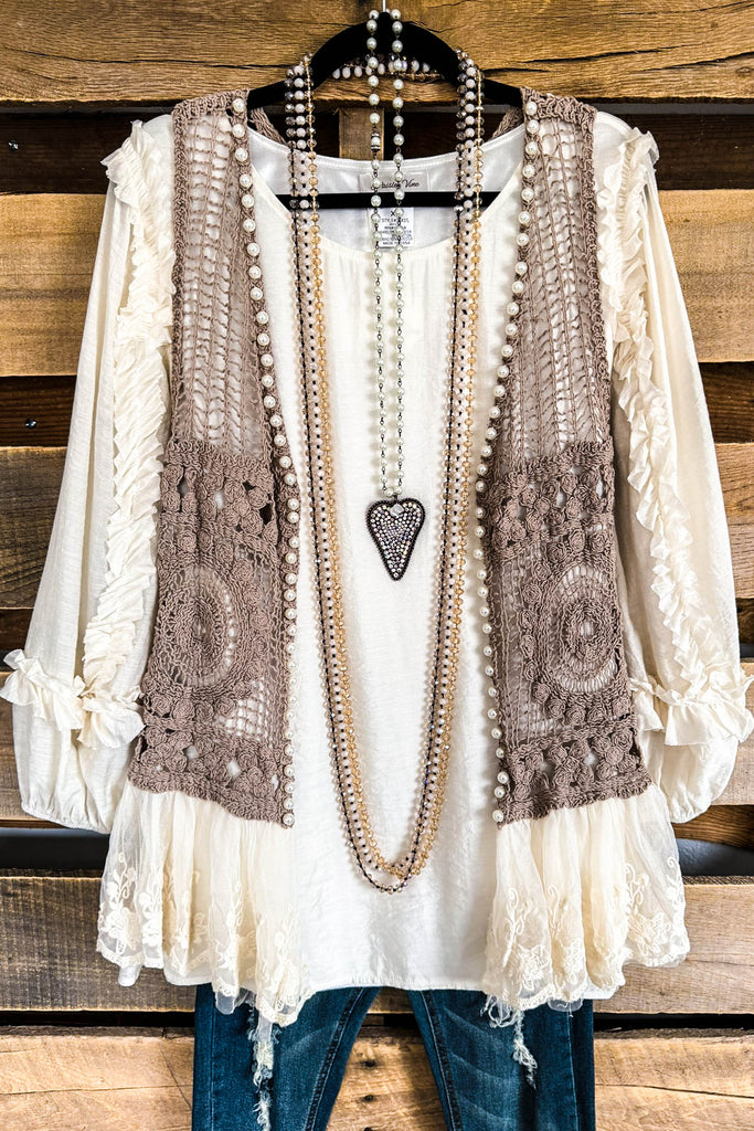 AHB EXCLUSIVE:  Only The Young Vest - Mocha -100% COTTON