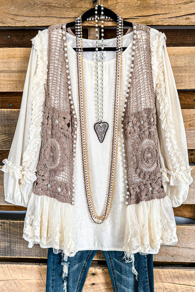 AHB EXCLUSIVE:  Only The Young Vest - Mocha -100% COTTON