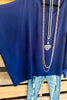 Casual Impressions Oversized Top - Navy
