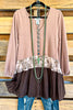 All In Love Tunic - Taupe/Pink.