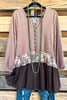 All In Love Tunic - Taupe/Pink.