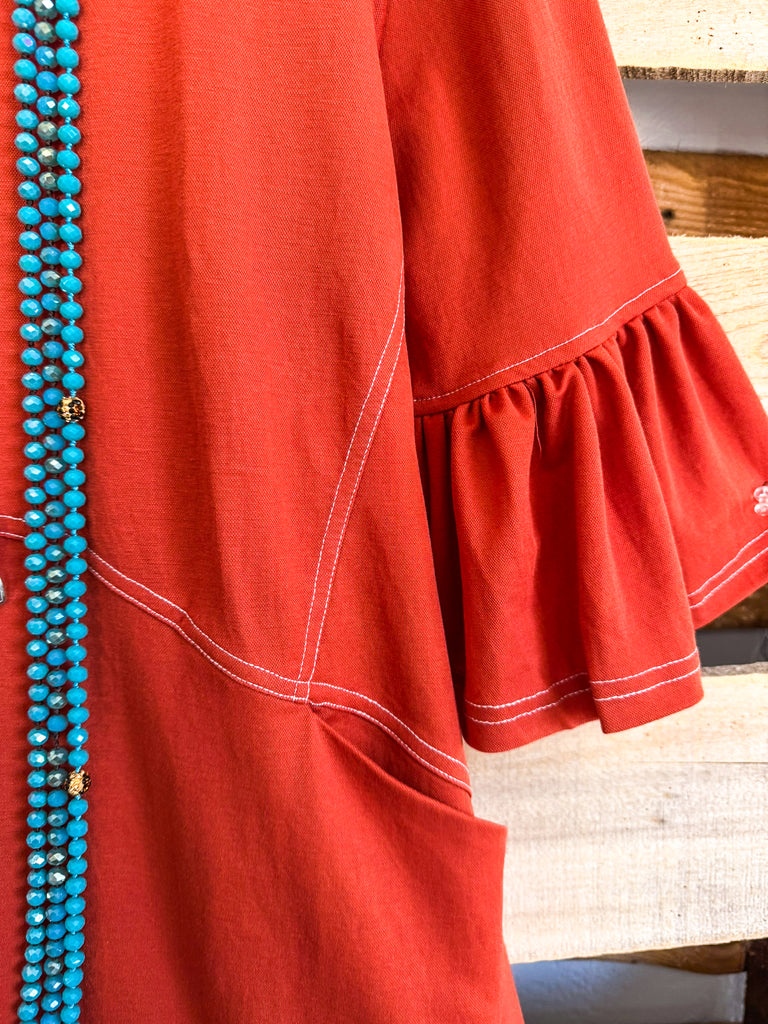 An Easy Tomorrow Dress - Rust - SALE