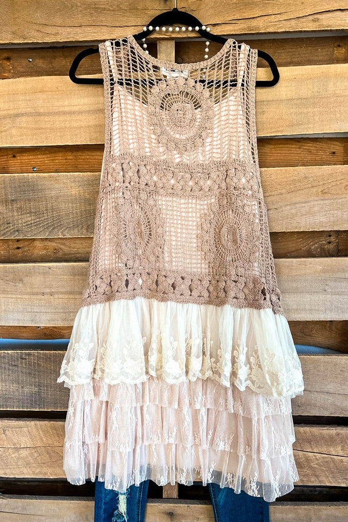 AHB EXCLUSIVE:  Only The Young Vest - Mocha -100% COTTON