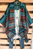 Winter Radiance Poncho - Multi Blue