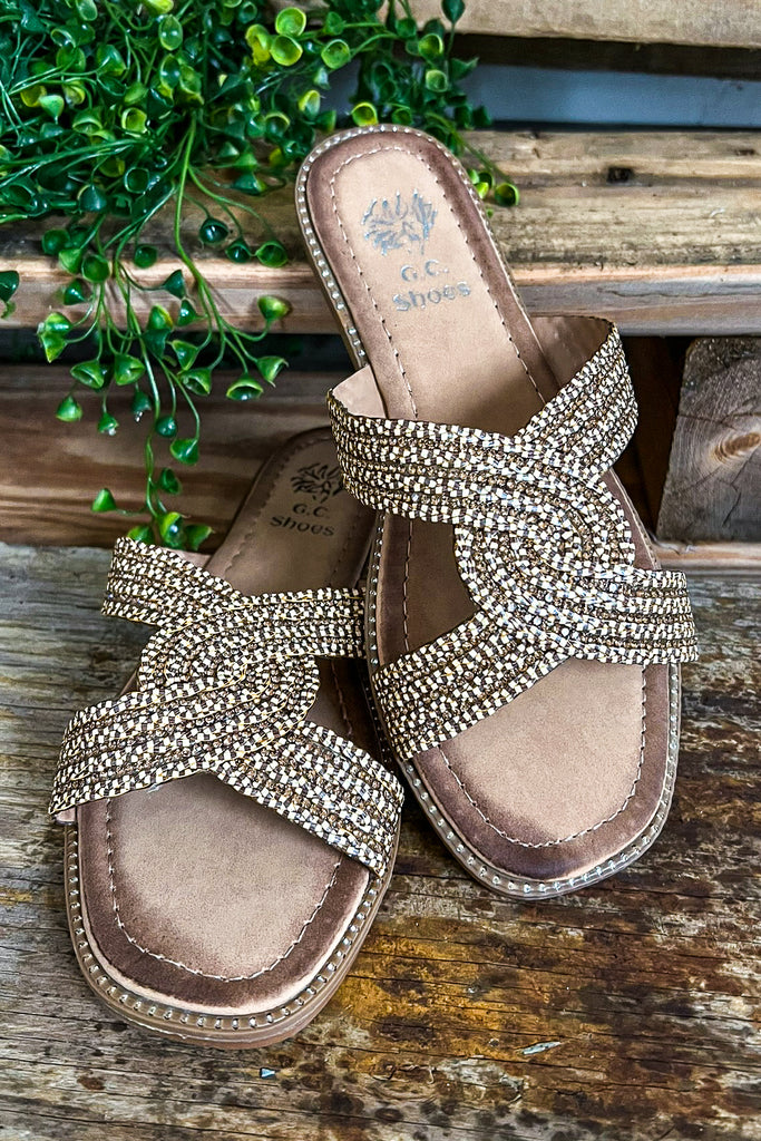 Escorted By Opportunity Sandals - Bronze - SALE