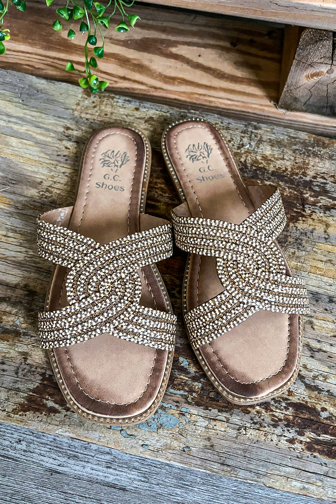 Escorted By Opportunity Sandals - Bronze - SALE