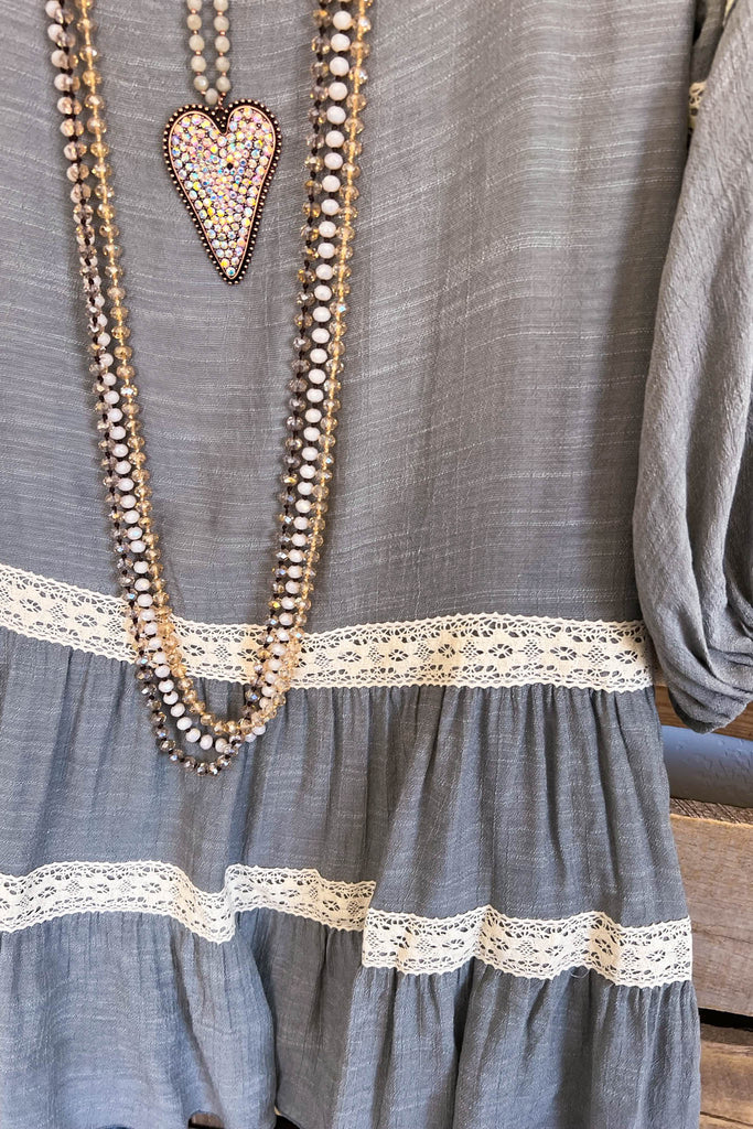 One Beautiful Moment Dress - Grey - SALE