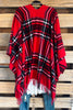 Simple Secrets Poncho - Red