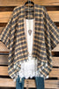 Plaid Occasions Ruana - Beige